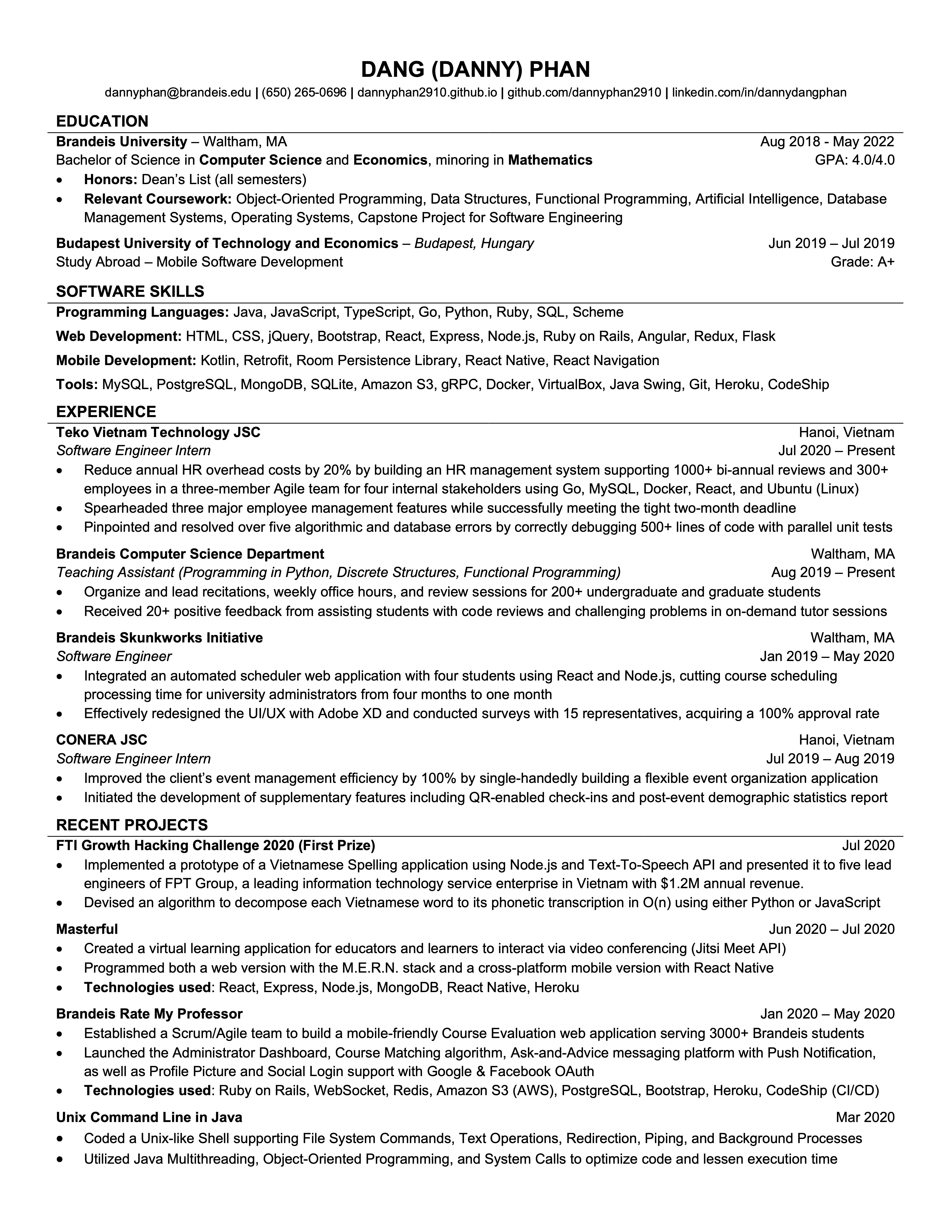 resume
